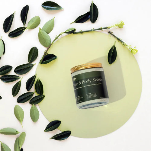 Ayurvedic Exfoliating Face & Body Scrub with Hemp Seed Oil and Niacinamide