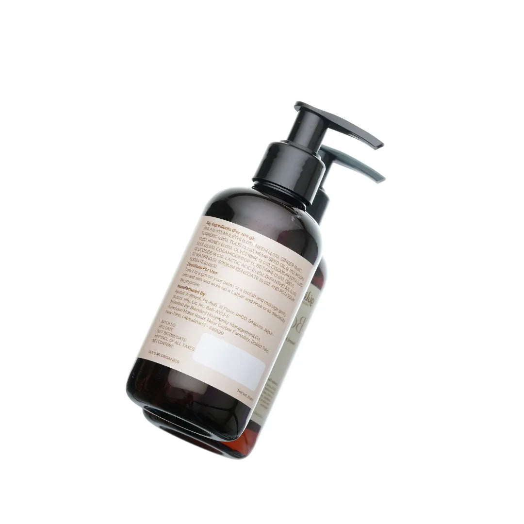 Ayurvedic Moisturising Body Wash with Neem Extract & Hemp Seed Oil